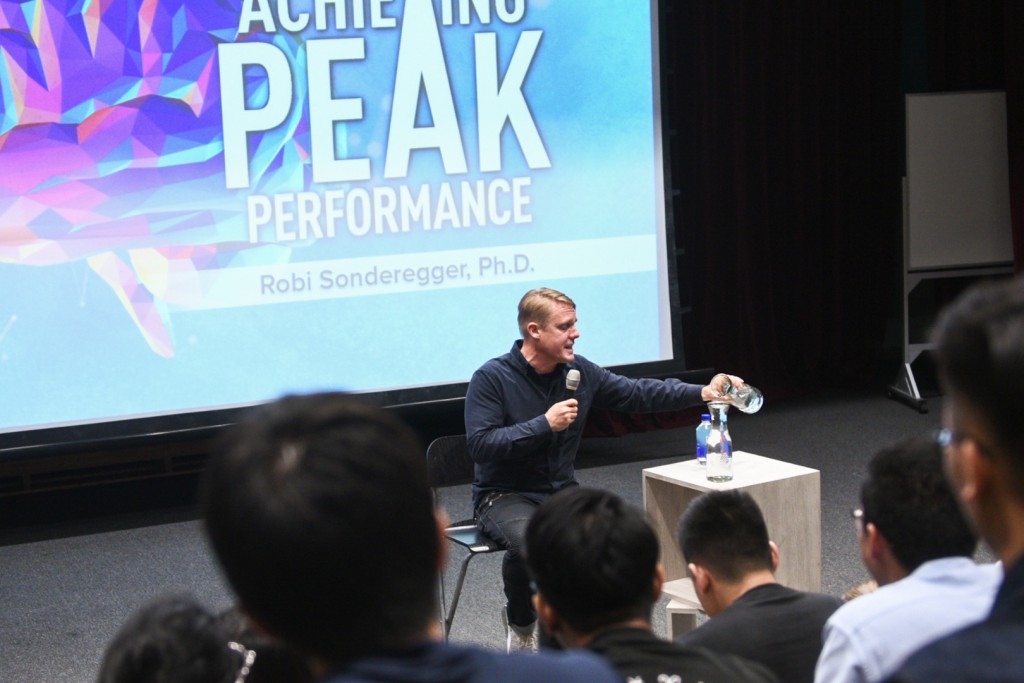 Dr Robi Sonderegger speaking in one of Heart of God Church (Singapore)'s university events