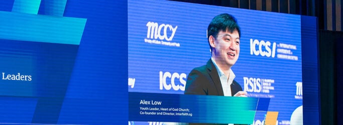 Alex Low at ICCS 2025, representing Heart of God Church